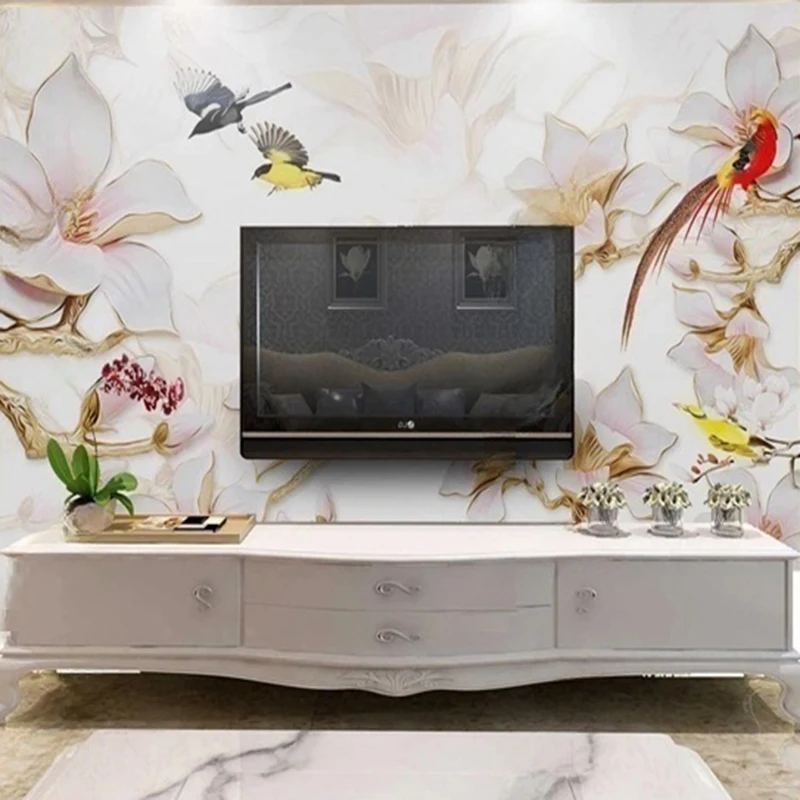 Custom Chinese Style 3D Relief Birds Flowers Mural Hand-Painted Embossed Wallpaper for TV Sofa Background Wall Art Home Decor
Custom Chinese Style 3D Relief Birds Flowers Mural Hand-Painted Embossed Wallpaper for TV Sofa Background Wall Art Home Decor