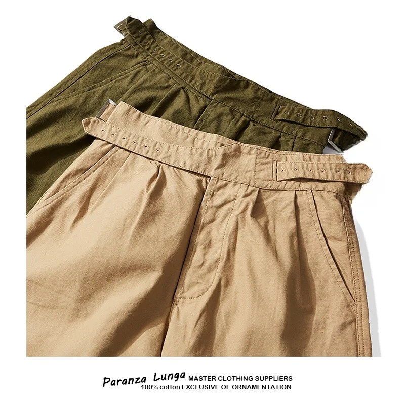 Брюки-бермуды Briti GURKHA свободного кроя из хлопка цвета хаки, модные городские молодежные повседневные брюки для летнего сезона
Брюки-бермуды Briti GURKHA свободного кроя из хлопка цвета хаки, модные городские молодежные повседневные брюки для летнего сезона