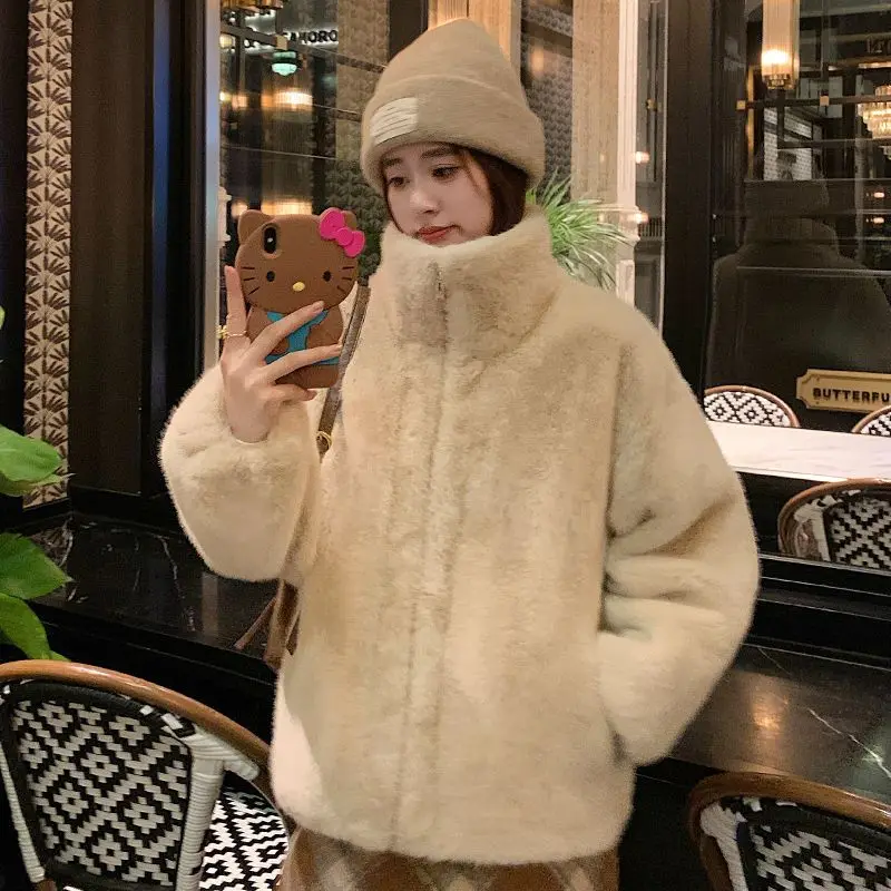 Imitation Mink Velvet Coat Women New Fur Jacket Winter 2026 Short Collar Outwear Little Eco-friendly Fur Mao Mao Overwear Female
Imitation Mink Velvet Coat Women New Fur Jacket Winter 2026 Short Collar Outwear Little Eco-friendly Fur Mao Mao Overwear Female