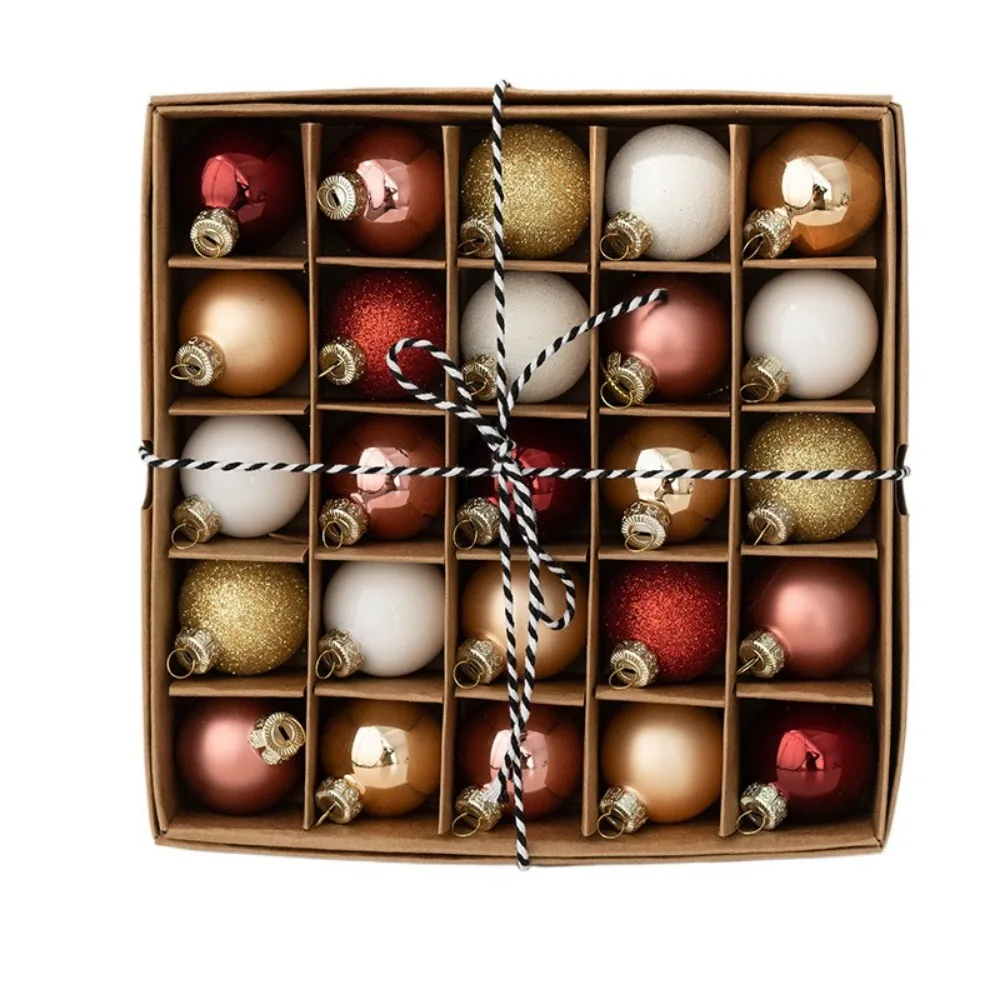 25Pcs/set Mini Glass Christmas Balls Handmade DIY Christmas Balls Pendant Decorative Xmas Tree Ornaments Accessories Gift
25Pcs/set Mini Glass Christmas Balls Handmade DIY Christmas Balls Pendant Decorative Xmas Tree Ornaments Accessories Gift