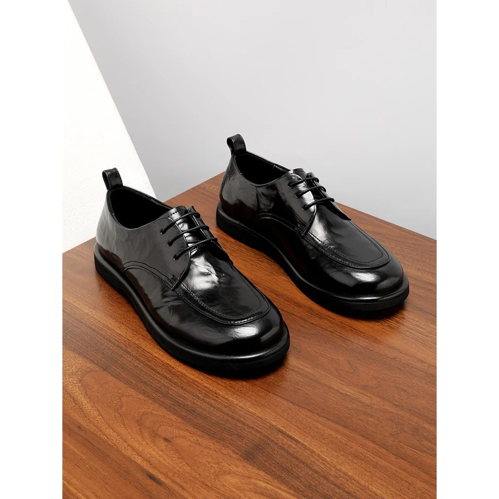 Men's Formal Cowhide Leather Derby Shoes Vintage Round Toe Business Formal Dress Shoes Genuine Calfskin Breathable Summer
Men's Formal Cowhide Leather Derby Shoes Vintage Round Toe Business Formal Dress Shoes Genuine Calfskin Breathable Summer