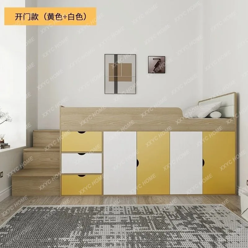 Modern Children's Half-height Bed Single Multi-functional Storage Solid Wood Storage Bed Small Apartment Wardrobe Integrated
Modern Children's Half-height Bed Single Multi-functional Storage Solid Wood Storage Bed Small Apartment Wardrobe Integrated