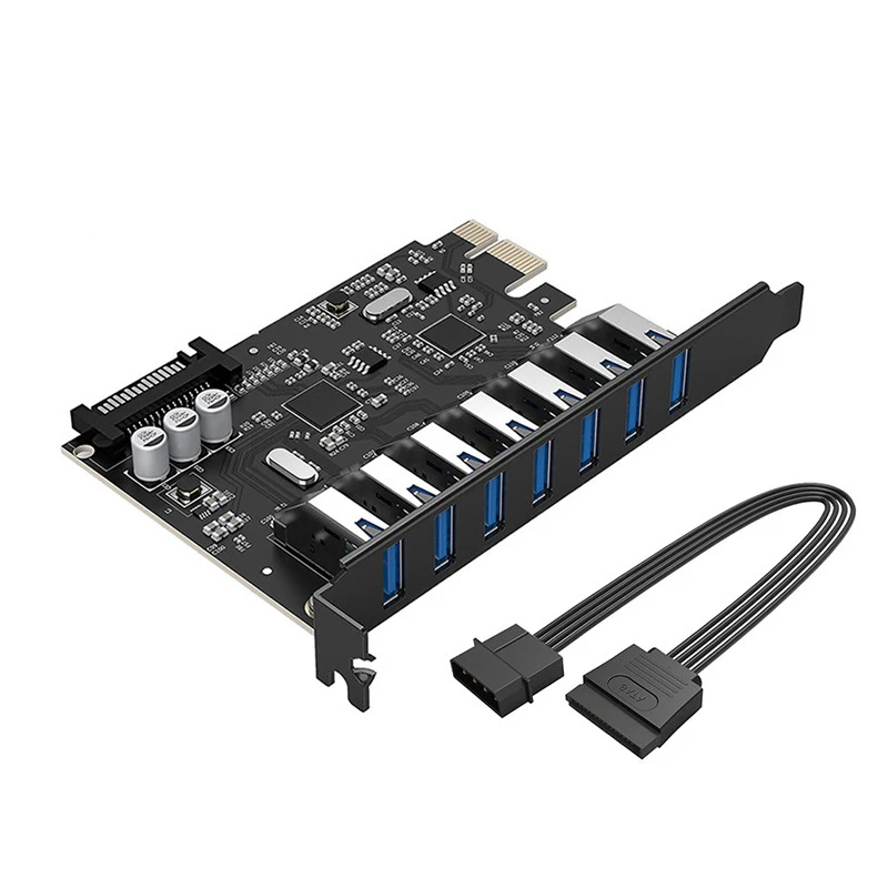JavicTech USB3.0 expansion card desktop computer PCI-E expansion card one tow seven chassis expansion
JavicTech USB3.0 expansion card desktop computer PCI-E expansion card one tow seven chassis expansion