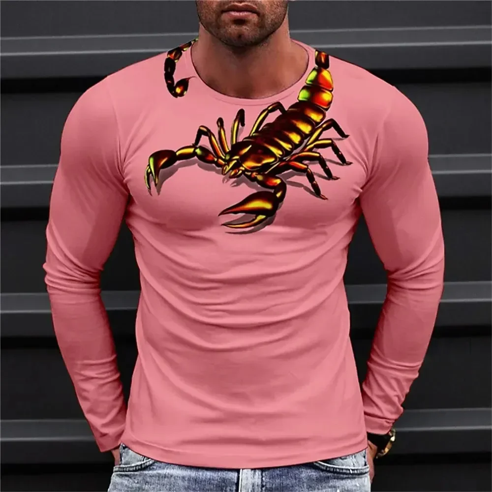 Men's Round Neck Long Sleeves Inner lap T-shirt scorpion Pattern Printing 3D Printing Outdoor Daily Design Street parkour style
Men's Round Neck Long Sleeves Inner lap T-shirt scorpion Pattern Printing 3D Printing Outdoor Daily Design Street parkour style
