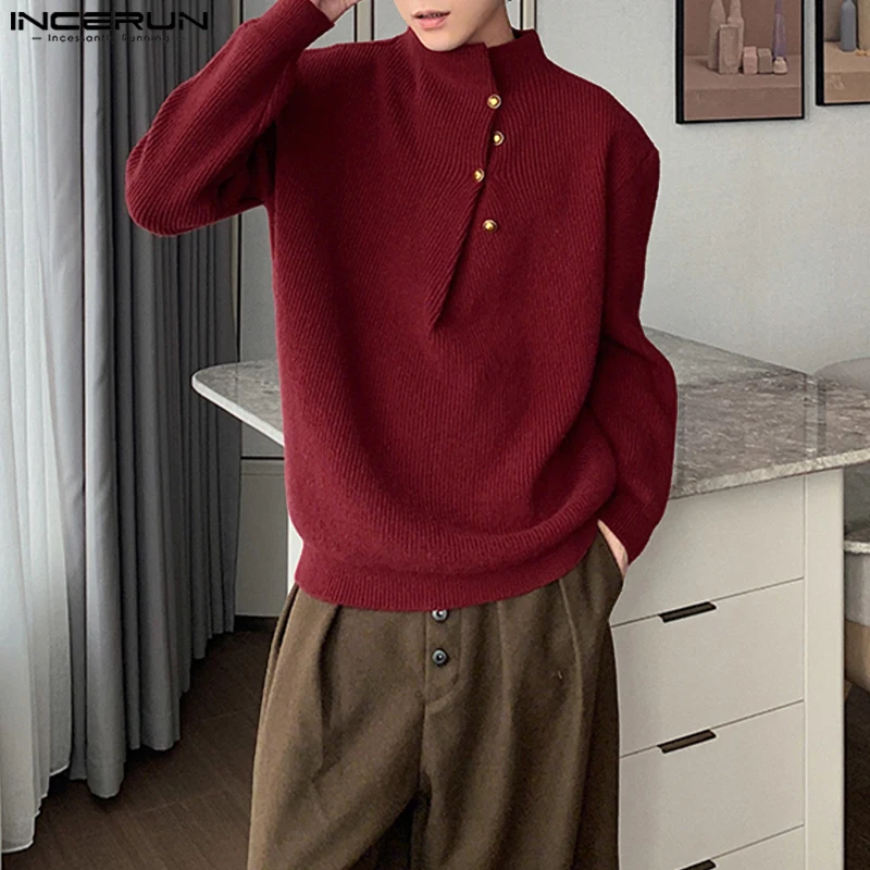 INCERUN Men Pullovers Solid Turtleneck Long Sleeve Knitted Male Sweater 2025 Korean Style Streetwear Fashion Casual Men Clothing
INCERUN Men Pullovers Solid Turtleneck Long Sleeve Knitted Male Sweater 2025 Korean Style Streetwear Fashion Casual Men Clothing