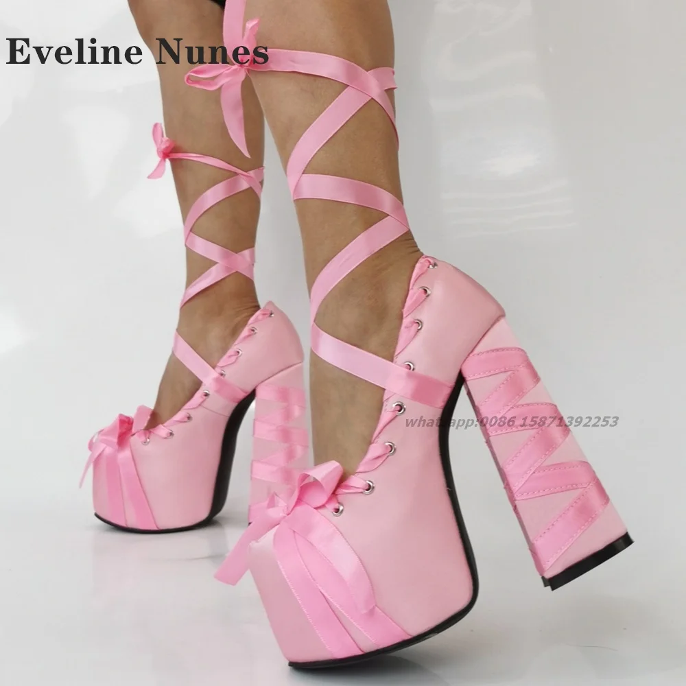 Bow Riband Pink Platform Sandals Round Toe Strange Style Cross Tied Women Pumps Solid Big Size Shoes 2024 Trend Lolita Style
Bow Riband Pink Platform Sandals Round Toe Strange Style Cross Tied Women Pumps Solid Big Size Shoes 2024 Trend Lolita Style