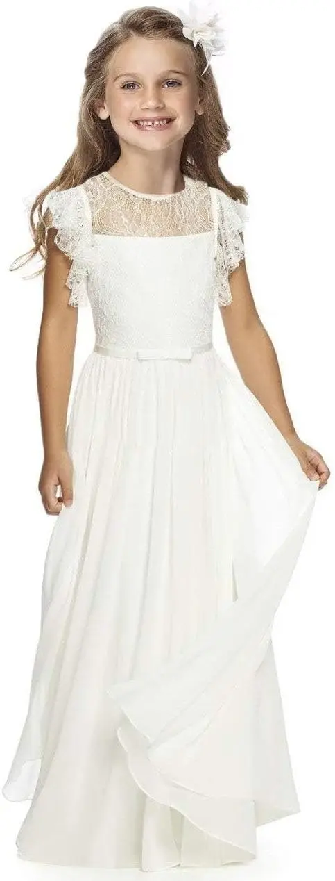 Snvdzo Flower Girl Boho Long Lace Chiffon Flutter Sleeves A-Line Dress For Wedding Birthday Evening Party Prom Banquet Gown 2026
Snvdzo Flower Girl Boho Long Lace Chiffon Flutter Sleeves A-Line Dress For Wedding Birthday Evening Party Prom Banquet Gown 2026