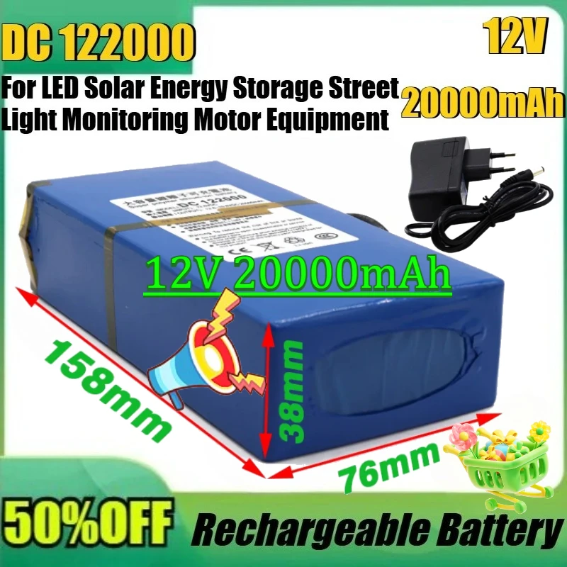 For LED Solar Energy Storage Street Light Monitoring Motor Equipment New DC 12V 20000mah Lithium Ion Rechargeable Battery
For LED Solar Energy Storage Street Light Monitoring Motor Equipment New DC 12V 20000mah Lithium Ion Rechargeable Battery
