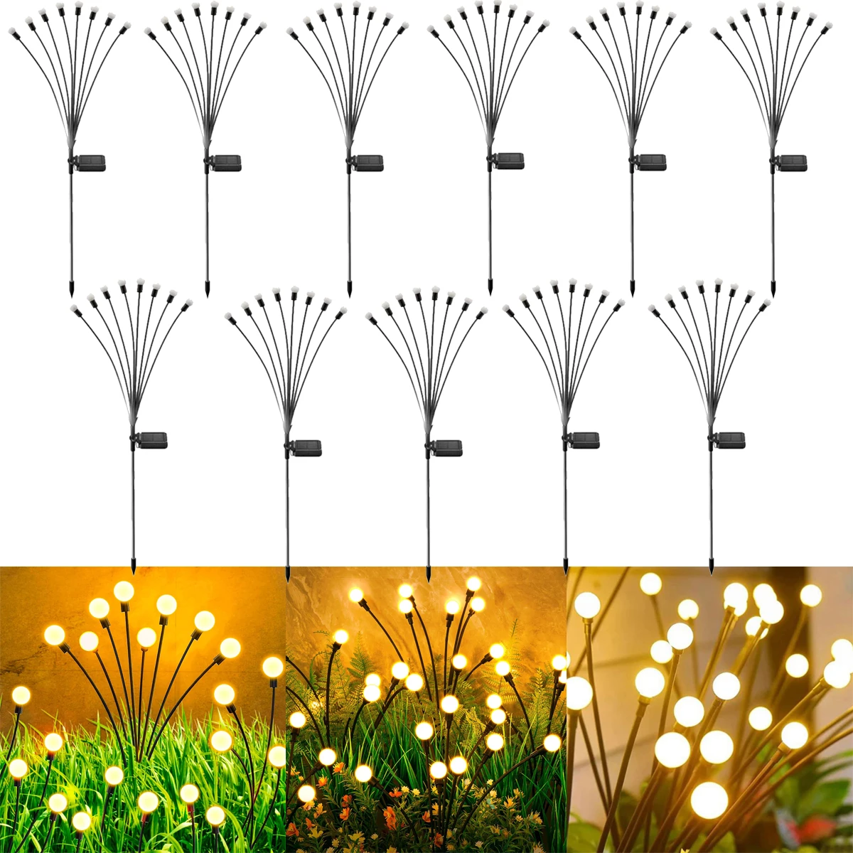 1pcs Solar Fireflies Lights Outdoor LED Solar Light Waterproof Starburst Solar Lights Lawn Lamp Garden Lamp Home DIY Decor Props
1pcs Solar Fireflies Lights Outdoor LED Solar Light Waterproof Starburst Solar Lights Lawn Lamp Garden Lamp Home DIY Decor Props