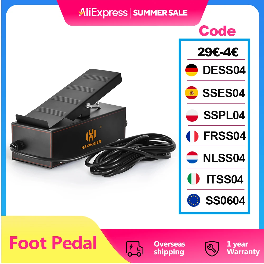 HZXVOGEN 5 Pin Foot Pedal For HVT250P AC/DC TIG Welding Foot Pedal Amp Control Pedal
HZXVOGEN 5 Pin Foot Pedal For HVT250P AC/DC TIG Welding Foot Pedal Amp Control Pedal