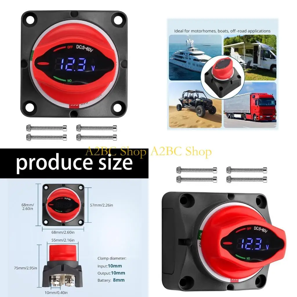 A2BC 250A High Current Universal Battery Isolator Cut Off Switches with Digital Display Suitable for Boat Truck Use
A2BC 250A High Current Universal Battery Isolator Cut Off Switches with Digital Display Suitable for Boat Truck Use