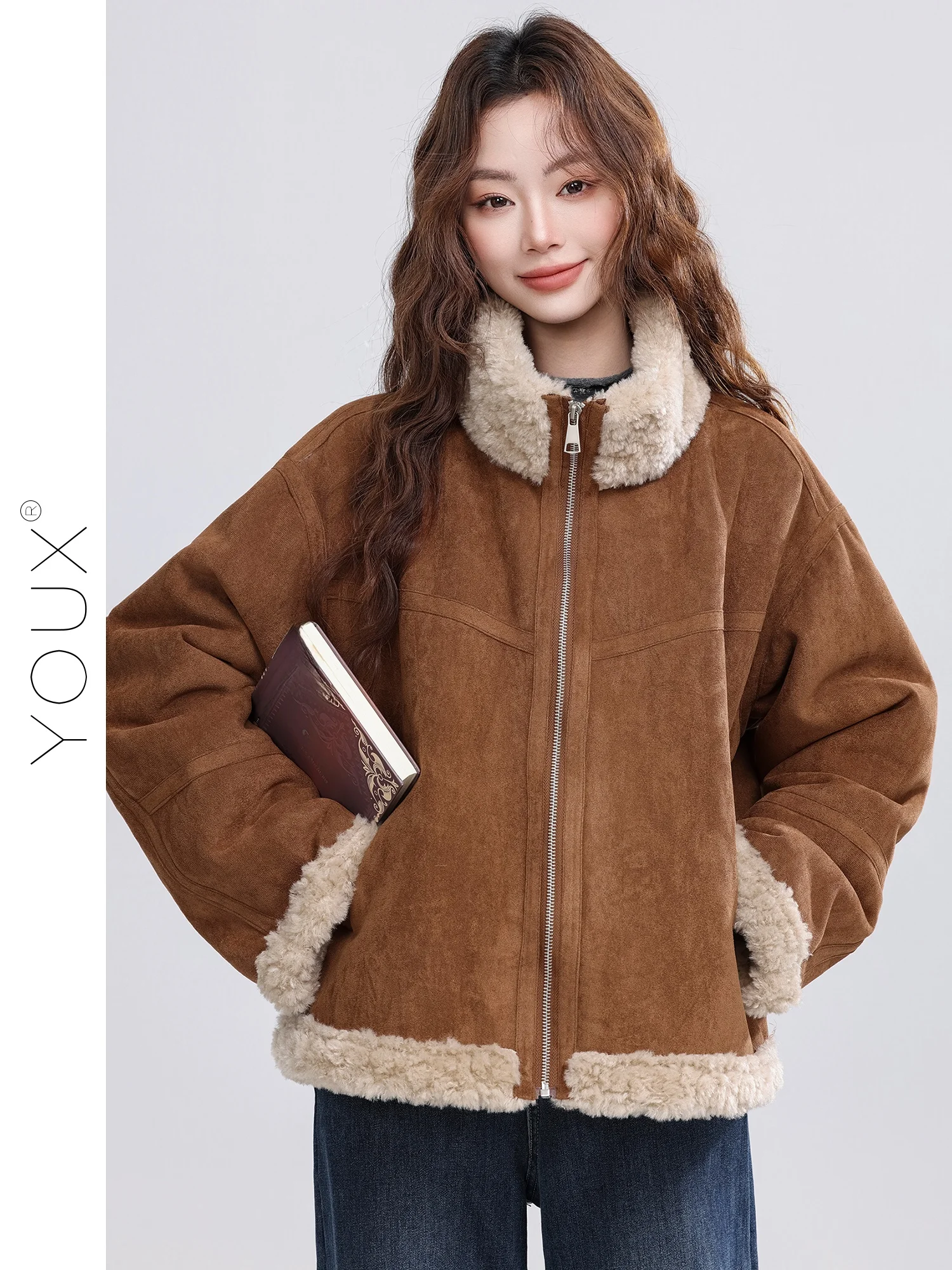 Autumn Lane 2026 Winter New Vintage Brown Warm Stand Collar Integrated Leather And Fur Women's Coat Polyester Long Sleeve Zipper
Autumn Lane 2026 Winter New Vintage Brown Warm Stand Collar Integrated Leather And Fur Women's Coat Polyester Long Sleeve Zipper