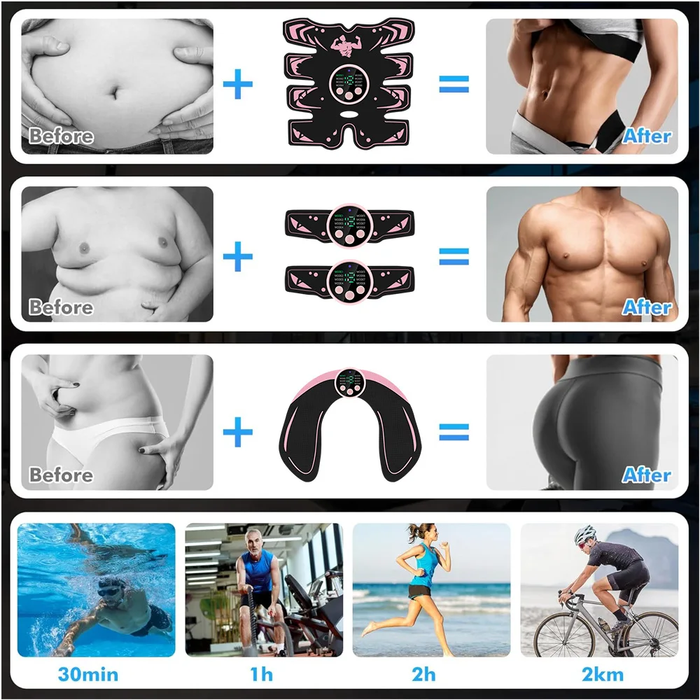 Convenient EMS Trainer Abdominal Muscle Stimulator USB Rechargeable Fitness Device for Home Use
Convenient EMS Trainer Abdominal Muscle Stimulator USB Rechargeable Fitness Device for Home Use