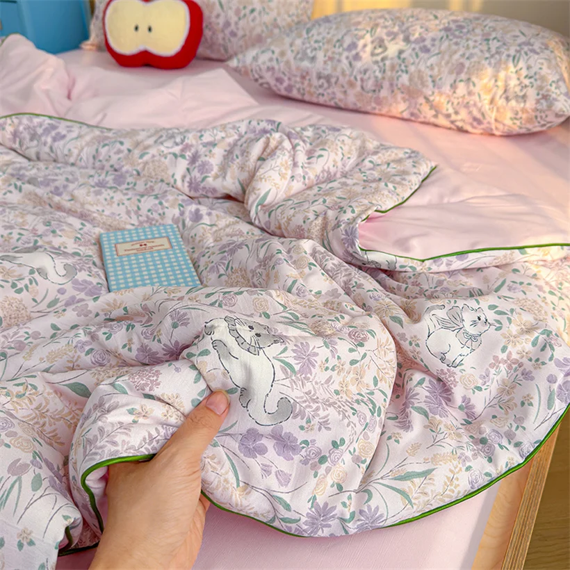 Double Yarn Washed Cotton Summer Quilt High End Breathable Blanket Cartoon Plant Printed Lightweight Comforter for Kids Adults
Double Yarn Washed Cotton Summer Quilt High End Breathable Blanket Cartoon Plant Printed Lightweight Comforter for Kids Adults