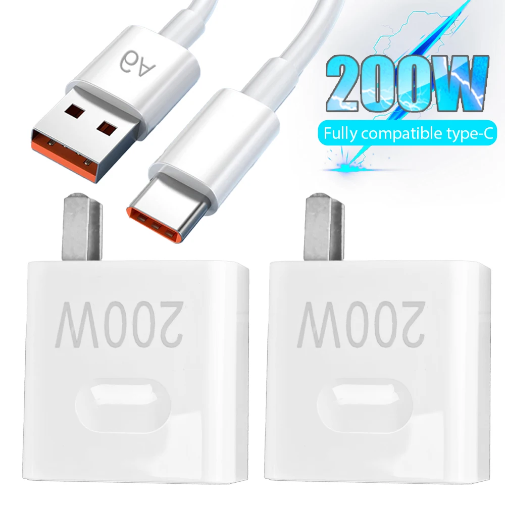200W USB Type C Fast Charger Data Cable Kit For iPhone iPad Macbook Samsung Mi Tablet Laptop USB-C Chargers Adapter Cord
200W USB Type C Fast Charger Data Cable Kit For iPhone iPad Macbook Samsung Mi Tablet Laptop USB-C Chargers Adapter Cord