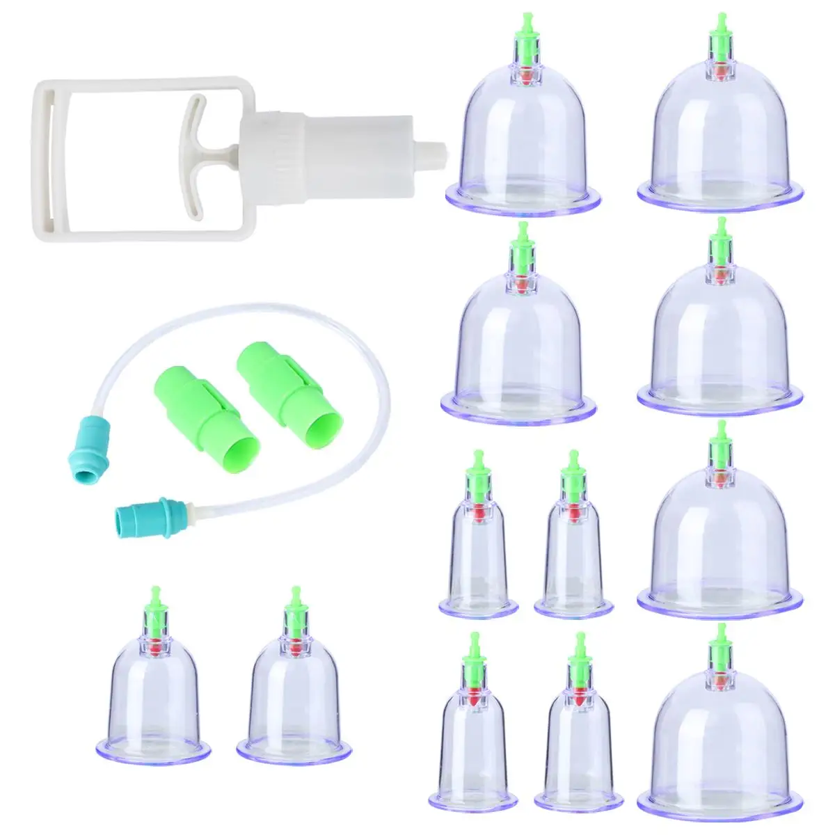 12 Pcs Vacuum Cupping Therapy Set Durable Materials Attractive Anti Collision Flexible Transparent Tank Adjustable Vacuum Easy
12 Pcs Vacuum Cupping Therapy Set Durable Materials Attractive Anti Collision Flexible Transparent Tank Adjustable Vacuum Easy