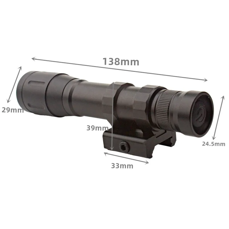 Flashlight LED 600 Lumens Fit 20MM Picatinny Rail Hunting Flashlight
Flashlight LED 600 Lumens Fit 20MM Picatinny Rail Hunting Flashlight