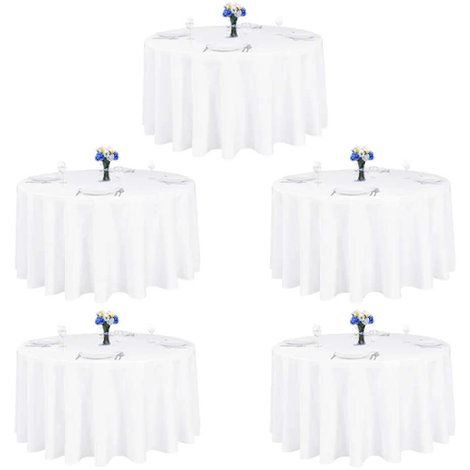 Classic 120 Inch Round Tablecloths 5 Pack - Hotel-Grade Polyester Table Covers in Neutral Palette - Stain & Wrinkle Resistant fo
Classic 120 Inch Round Tablecloths 5 Pack - Hotel-Grade Polyester Table Covers in Neutral Palette - Stain & Wrinkle Resistant fo