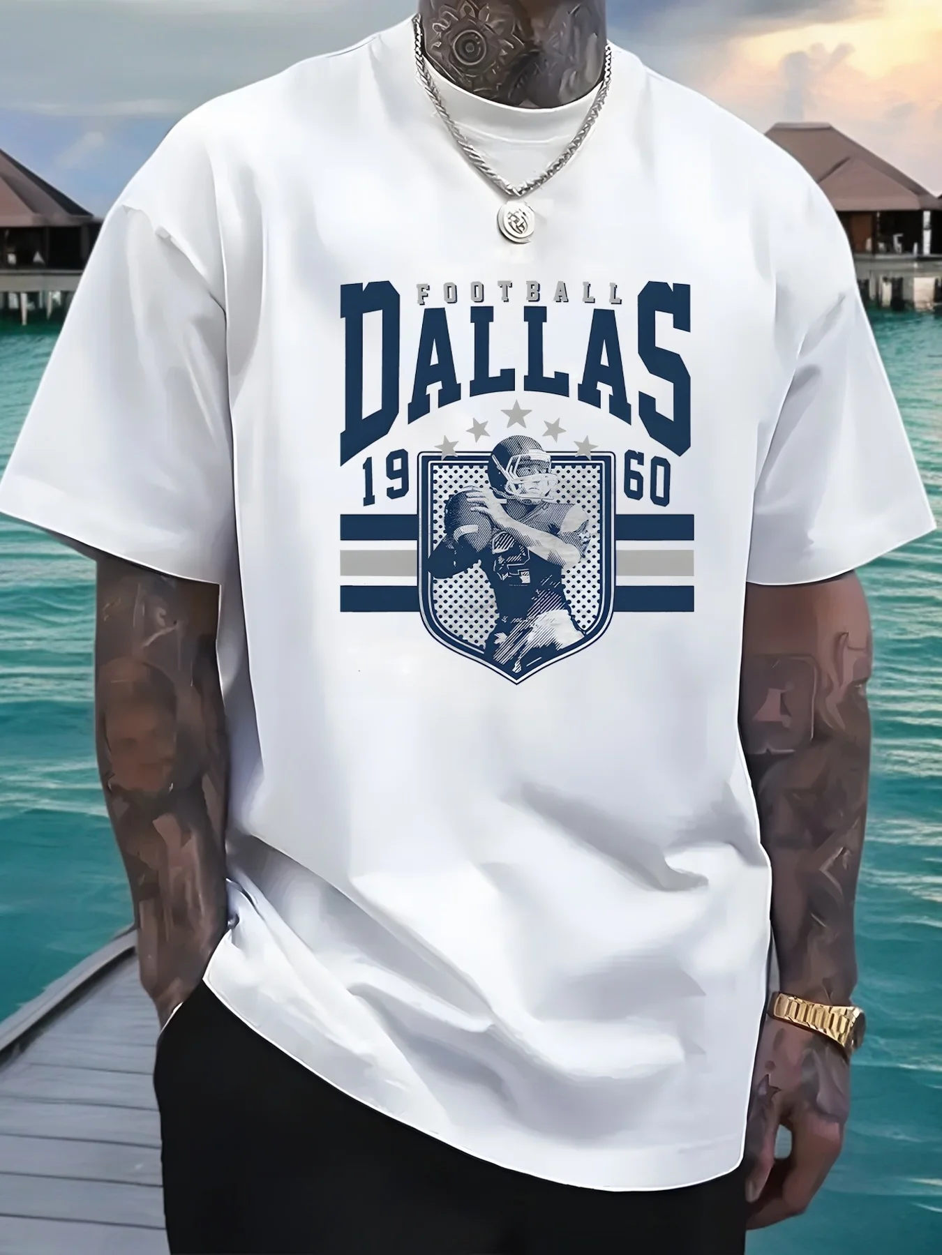 "DALLAS" letters, patterns, printed men's T-shirts, men's novel pattern design T-shirts, summer casual and comfortable T-shirts,
"DALLAS" letters, patterns, printed men's T-shirts, men's novel pattern design T-shirts, summer casual and comfortable T-shirts,