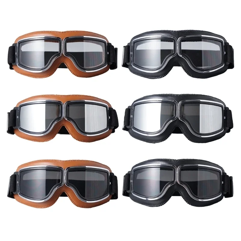 Motorcycle Goggles Vintage Leather Riding Glasses Scooters Road Anti-Scratch Dust Proof Eyewear
Motorcycle Goggles Vintage Leather Riding Glasses Scooters Road Anti-Scratch Dust Proof Eyewear