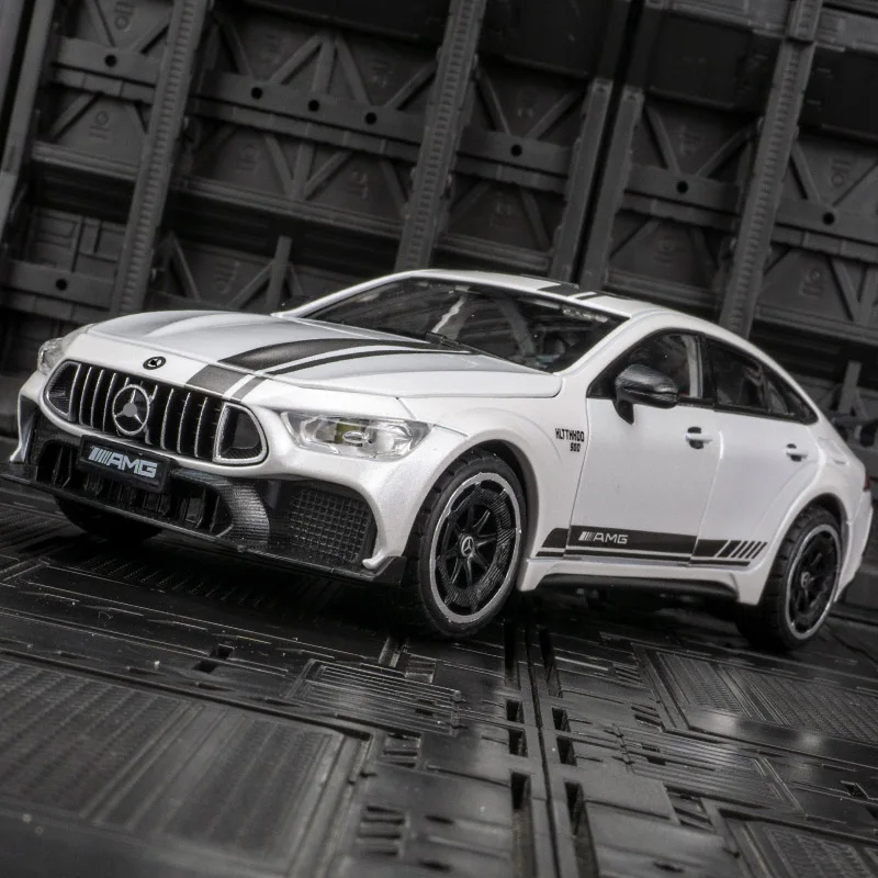 1:24 Mercedes-Benz GT63 alloy car model ornaments collection acousto-optic pull-back toy doors and hood trunk can be opened.
1:24 Mercedes-Benz GT63 alloy car model ornaments collection acousto-optic pull-back toy doors and hood trunk can be opened.
