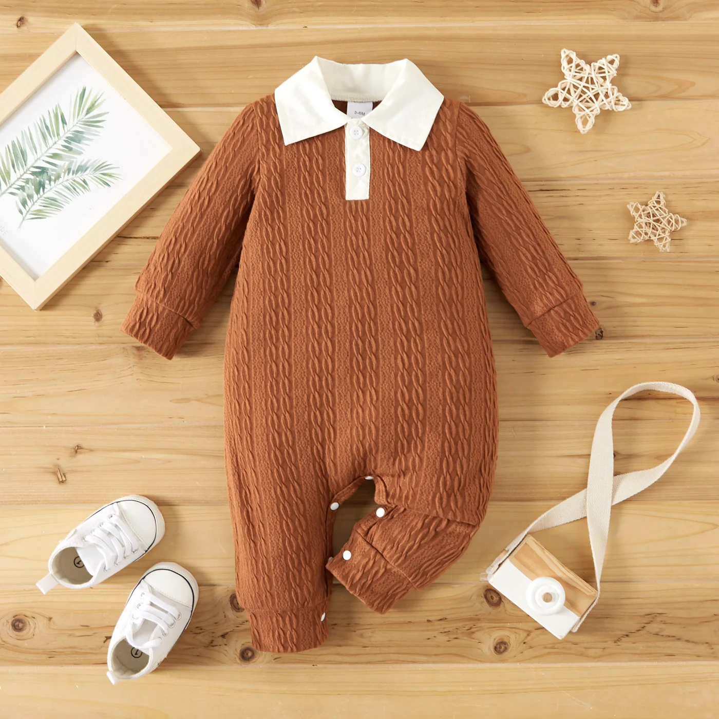 Spring Kids Baby Boys Rompers Turn Down Collar Newborn Boys Jumpsuits Coffee Toddler Girls Bodysuits Infant Onesie Overalls
Spring Kids Baby Boys Rompers Turn Down Collar Newborn Boys Jumpsuits Coffee Toddler Girls Bodysuits Infant Onesie Overalls