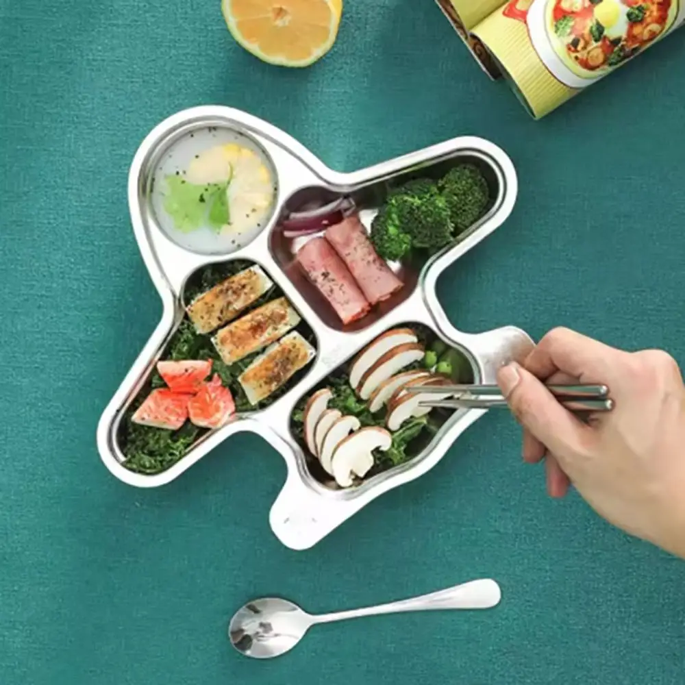 Tableware Stainless Steel Children's Dinner Plate Divided Cartoon Pattern Fruit Plate Drop-proof Food Feeding Dishes Lunch
Tableware Stainless Steel Children's Dinner Plate Divided Cartoon Pattern Fruit Plate Drop-proof Food Feeding Dishes Lunch