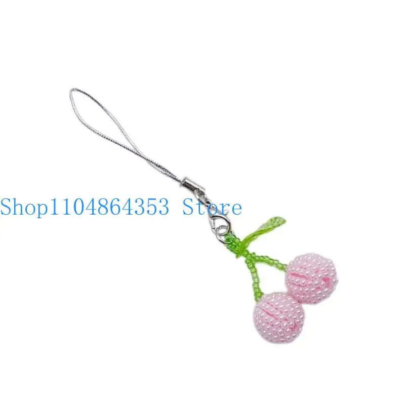 652F Fashion Beaded Cherry Pendant Phone Straps Lanyard Pocket Keychain Strap Backpack Charm Car Decoration Chain
652F Fashion Beaded Cherry Pendant Phone Straps Lanyard Pocket Keychain Strap Backpack Charm Car Decoration Chain