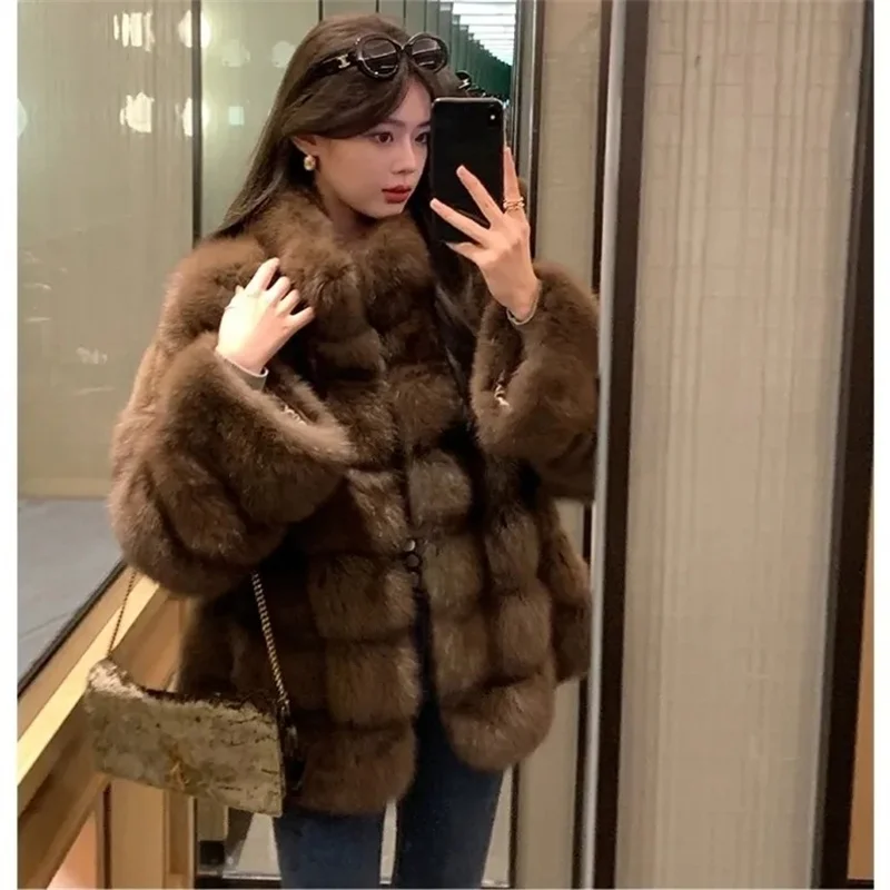 2025 Female Casual Mid-length Fur Tops Jacket Autumn Winter Ladies Fashion Plush Outwear Korean Women Long Sleeves Faux Fur Coat
2025 Female Casual Mid-length Fur Tops Jacket Autumn Winter Ladies Fashion Plush Outwear Korean Women Long Sleeves Faux Fur Coat