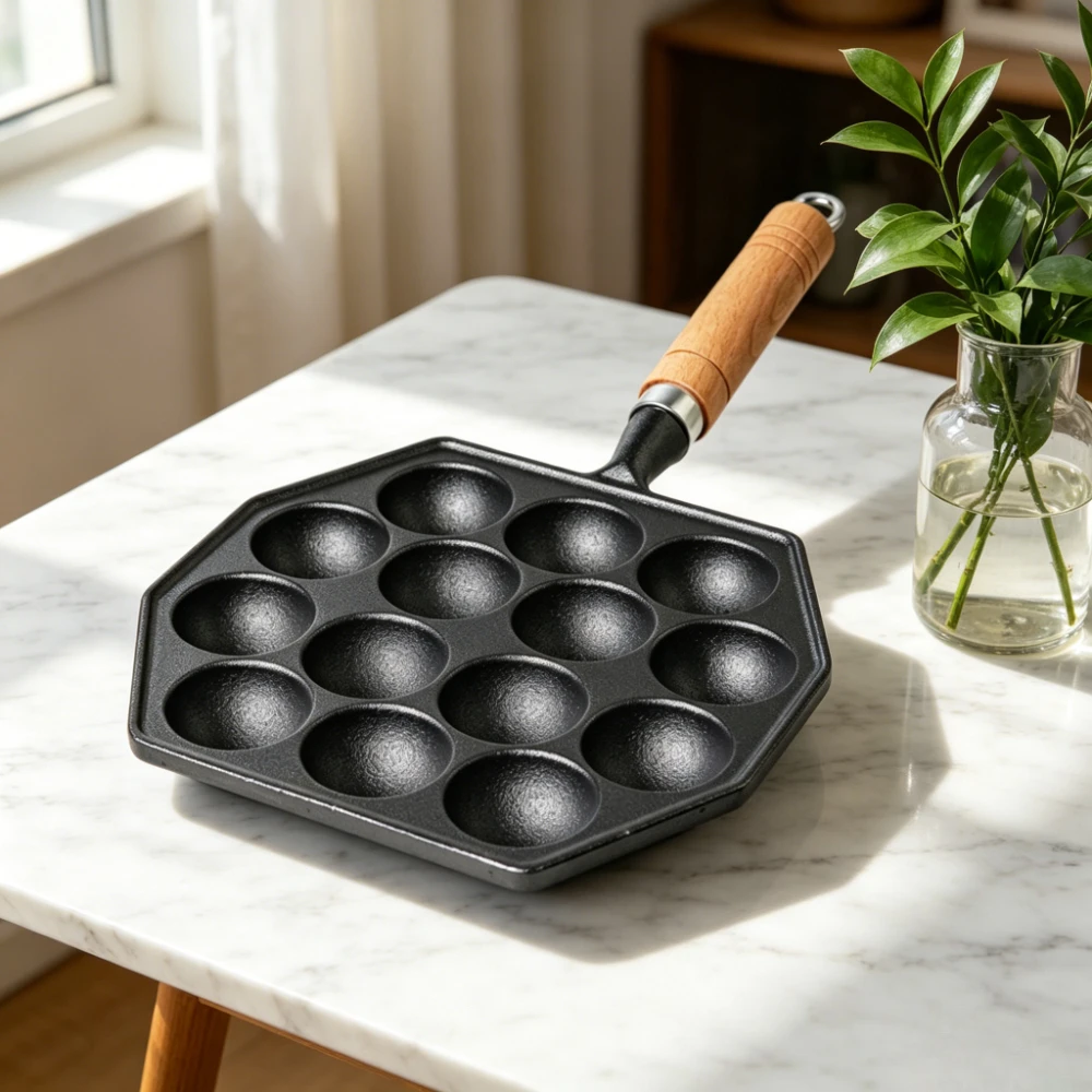 Cast Iron Takoyaki Pan – No-Coating Non-Stick Egg Quail Egg Cooker, Multifunctional Home Stovetop Shrimp BBQ Grill Plate
Cast Iron Takoyaki Pan – No-Coating Non-Stick Egg Quail Egg Cooker, Multifunctional Home Stovetop Shrimp BBQ Grill Plate