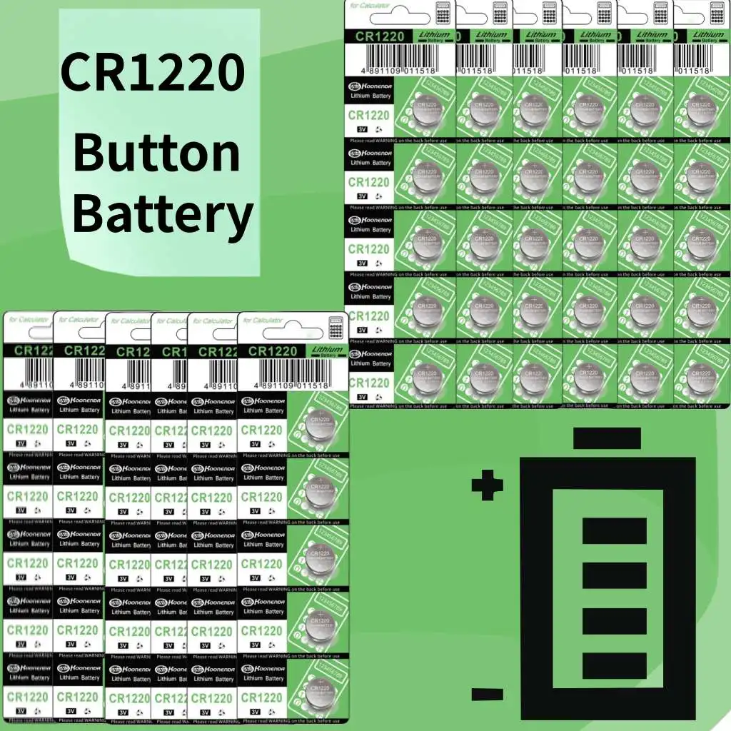 5-50 шт. Долговечные литиевые батарейки CR1220 LM1220 BR1220 KCR1220 3V для часов, пультов, калькуляторов, светодиодных фонарей, кнопочных устройств, батарейки типа «таблетка»
5-50 шт. Долговечные литиевые батарейки CR1220 LM1220 BR1220 KCR1220 3V для часов, пультов, калькуляторов, светодиодных фонарей, кнопочных устройств, батарейки типа «таблетка»