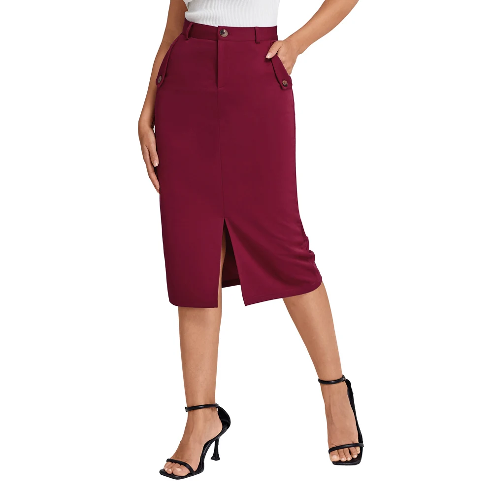 BP Women Ladies Daily Front Slit Skirt Elastic Waist Middle Calf Length Straight Skirt Straight Fashion
BP Women Ladies Daily Front Slit Skirt Elastic Waist Middle Calf Length Straight Skirt Straight Fashion