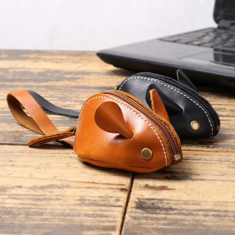 Genuine Leather Coin Purse Children's Key Bags Creative Cute Mouse Storage Bag Trend Zipper Pocket Men Women Portable Wallets
Genuine Leather Coin Purse Children's Key Bags Creative Cute Mouse Storage Bag Trend Zipper Pocket Men Women Portable Wallets
