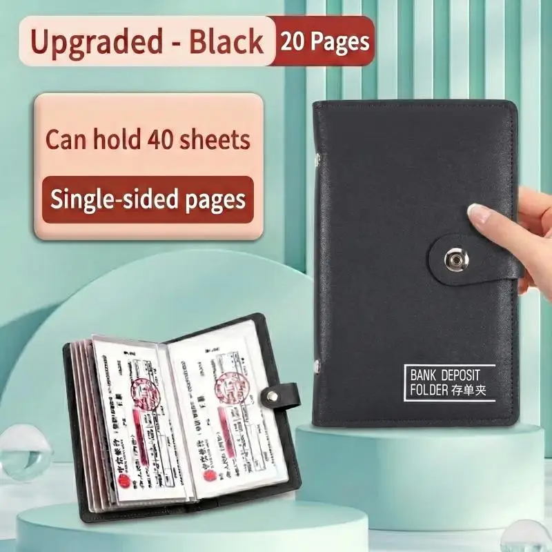 Waterproof Document Book Bank Deposit Slip Organizers for Checks Passbooks Drafts Storage Folders Receipt Collection Book
Waterproof Document Book Bank Deposit Slip Organizers for Checks Passbooks Drafts Storage Folders Receipt Collection Book