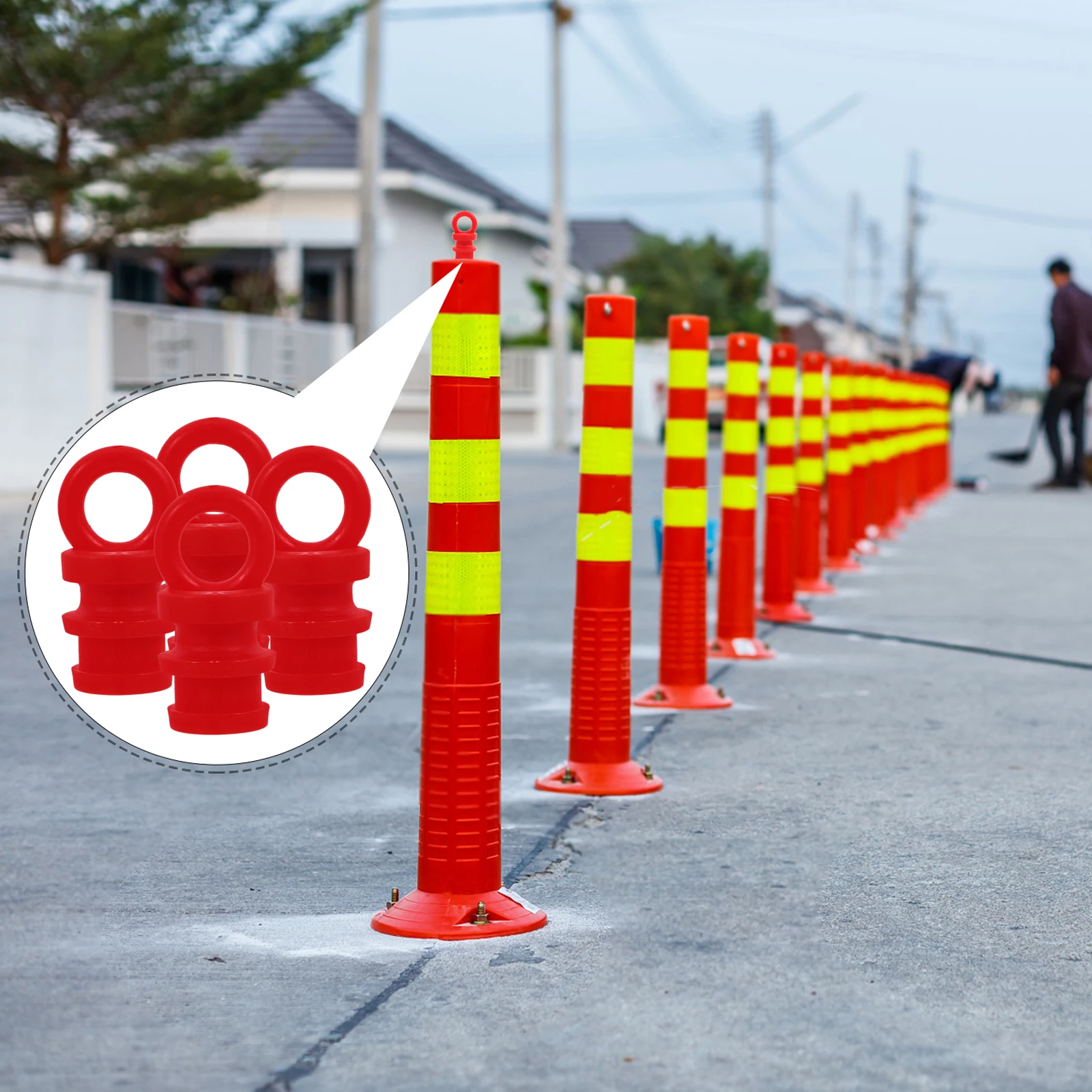 4pcs Red Warning Column Caps Chain Link Post Caps Guardrail End Covers Multifunctional Traffic Safety Cones Durable Pe
4pcs Red Warning Column Caps Chain Link Post Caps Guardrail End Covers Multifunctional Traffic Safety Cones Durable Pe