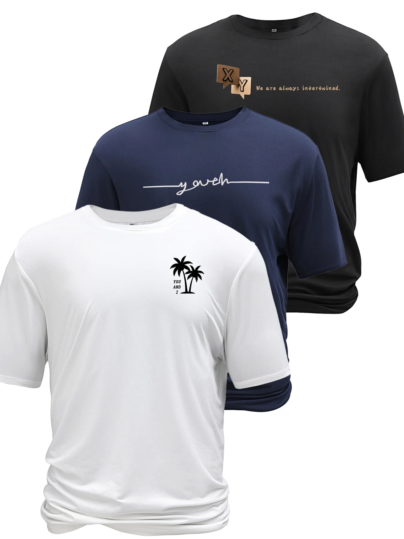 TOQUCL 3pcs Pack Men's Black Short Sleeve T-Shirt Casual Comfortable Quick Drying Basic Fit Tee for Spring Summer Autumn
TOQUCL 3pcs Pack Men's Black Short Sleeve T-Shirt Casual Comfortable Quick Drying Basic Fit Tee for Spring Summer Autumn