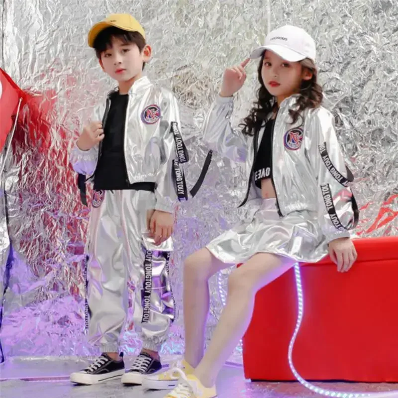 Silver Hip Hop Clothing T Shirt Jacket Tops For Child Girls Boys Jazz Dance Costumes Wear Ballroom Dancing Clothes Outfits Kids
Silver Hip Hop Clothing T Shirt Jacket Tops For Child Girls Boys Jazz Dance Costumes Wear Ballroom Dancing Clothes Outfits Kids