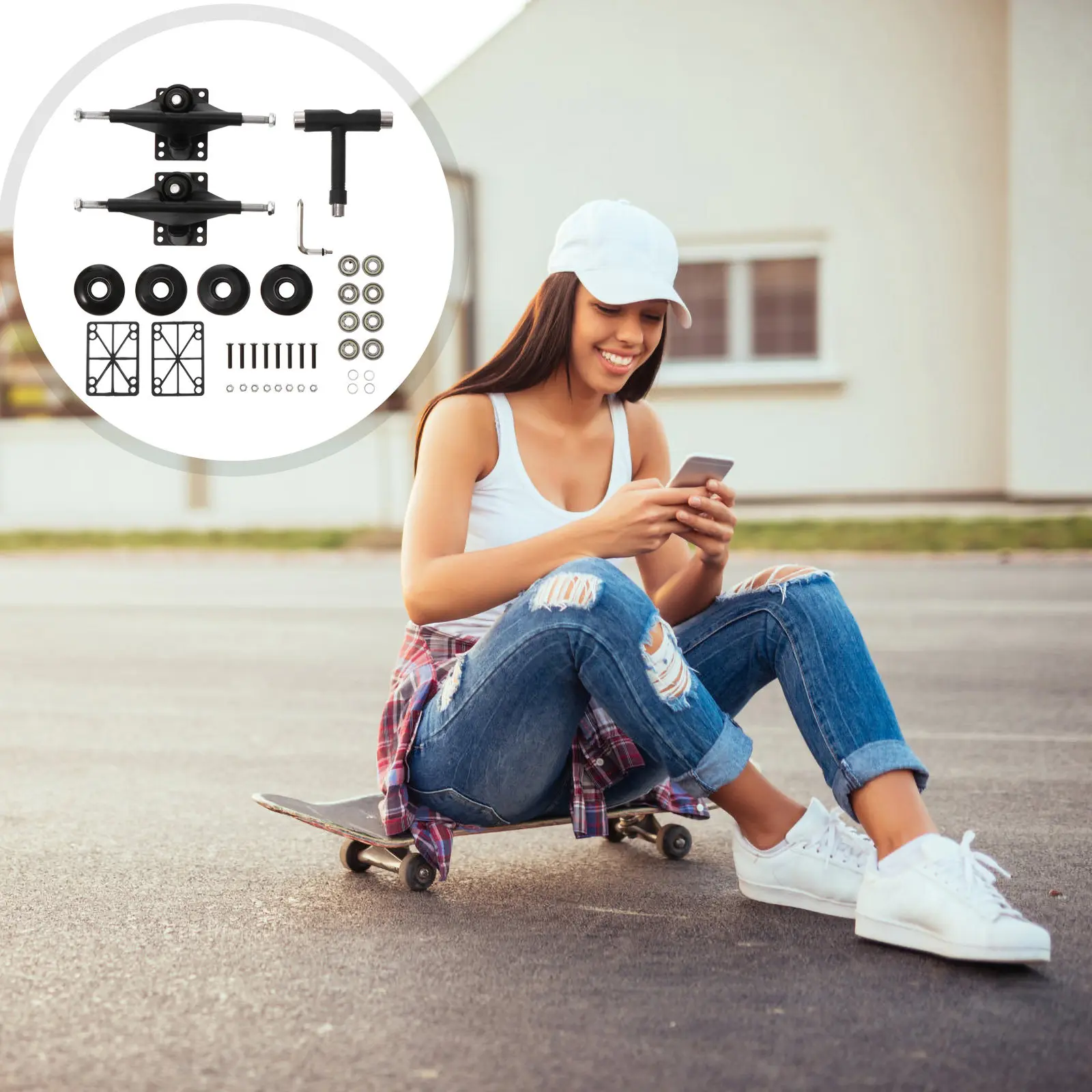 1 Set Double Tilt Skateboard Bridge Kit Complete Accessories Bearing Bracket Wheels Set High Load Capacity Skateboard Bridge Kit
1 Set Double Tilt Skateboard Bridge Kit Complete Accessories Bearing Bracket Wheels Set High Load Capacity Skateboard Bridge Kit