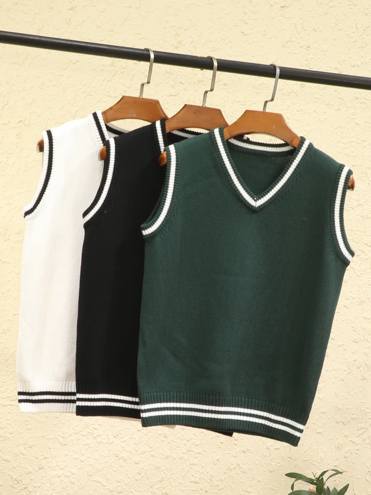 Tops Preppy Style Women's Vest Cropped Sweater Sweaters Clothing Blouse Pullover Warm Korean Padded Woman Female Sleeveless
Tops Preppy Style Women's Vest Cropped Sweater Sweaters Clothing Blouse Pullover Warm Korean Padded Woman Female Sleeveless