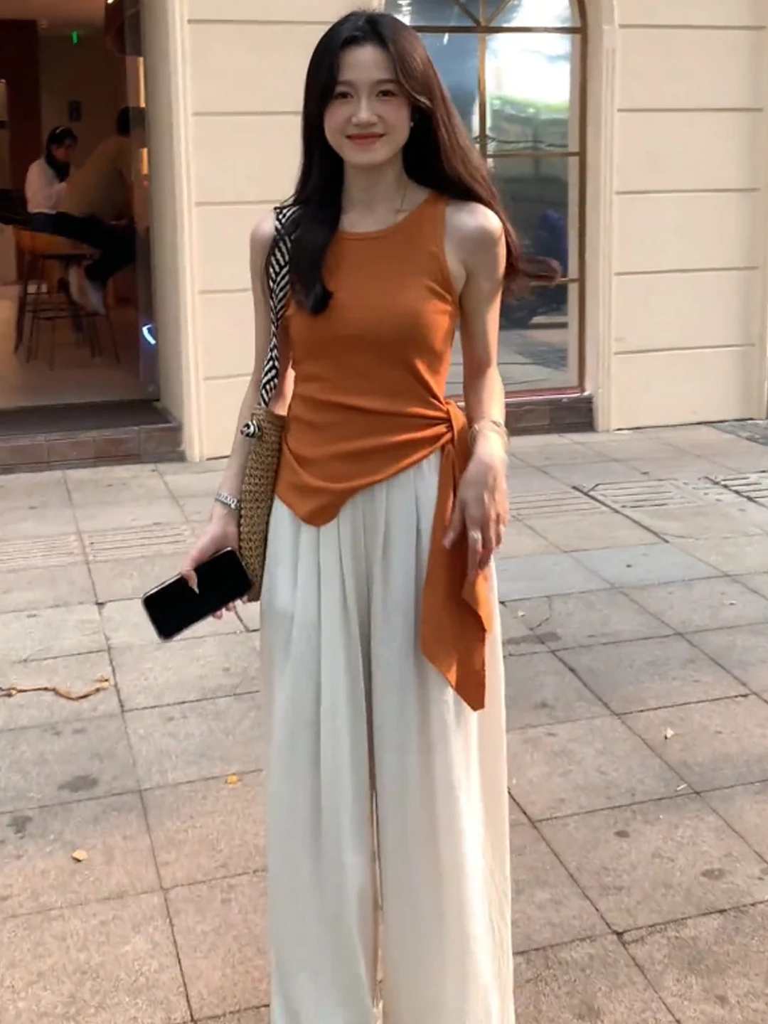 Summer 2026 Women's Crop Top And High Waist Pants Two-Piece Set Casual Style Slim Fit Vest Outerwear with Sash And Slit
Summer 2026 Women's Crop Top And High Waist Pants Two-Piece Set Casual Style Slim Fit Vest Outerwear with Sash And Slit