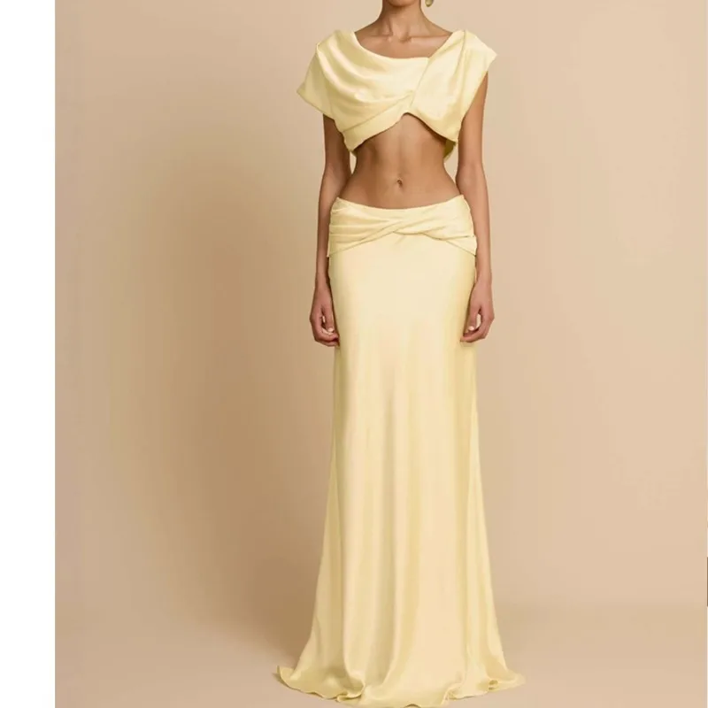 Sexy Fashion Women's Skirt 2 Piece Set 2026 Summer Irregular Cropped Top+Maxi Long Skirts Dress Sets Evening Party Club Female
Sexy Fashion Women's Skirt 2 Piece Set 2026 Summer Irregular Cropped Top+Maxi Long Skirts Dress Sets Evening Party Club Female