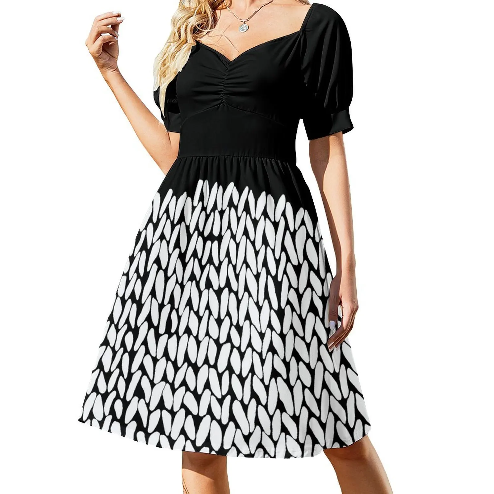 Half Knit Short Sleeved Dress Summer women's clothing evening dresses ladies womens dress Dress
Half Knit Short Sleeved Dress Summer women's clothing evening dresses ladies womens dress Dress