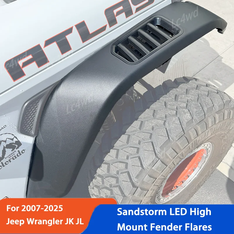LC4WD 4x4 Exterior Accessorise Aluminum High Mount Sandstorm Fender Flares Wheel Arch For 2007-2025 Jeep Wrangler JK JL
LC4WD 4x4 Exterior Accessorise Aluminum High Mount Sandstorm Fender Flares Wheel Arch For 2007-2025 Jeep Wrangler JK JL