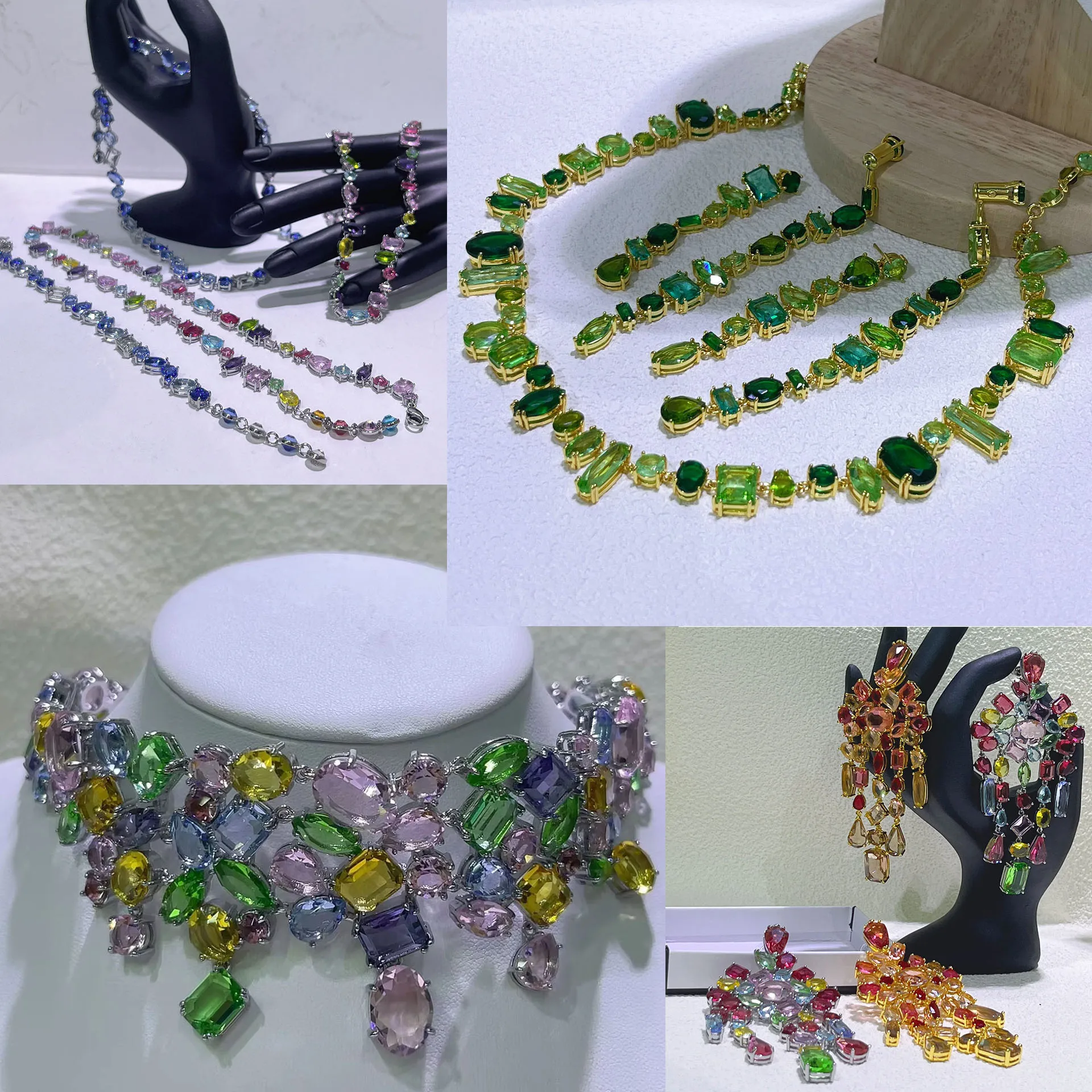 Candy Jewelry New Trendy Necklace Bracelet Earring Fine Sets Charms Pink Green Zircon Crystal Jewelry For Women Romantic Gift
Candy Jewelry New Trendy Necklace Bracelet Earring Fine Sets Charms Pink Green Zircon Crystal Jewelry For Women Romantic Gift