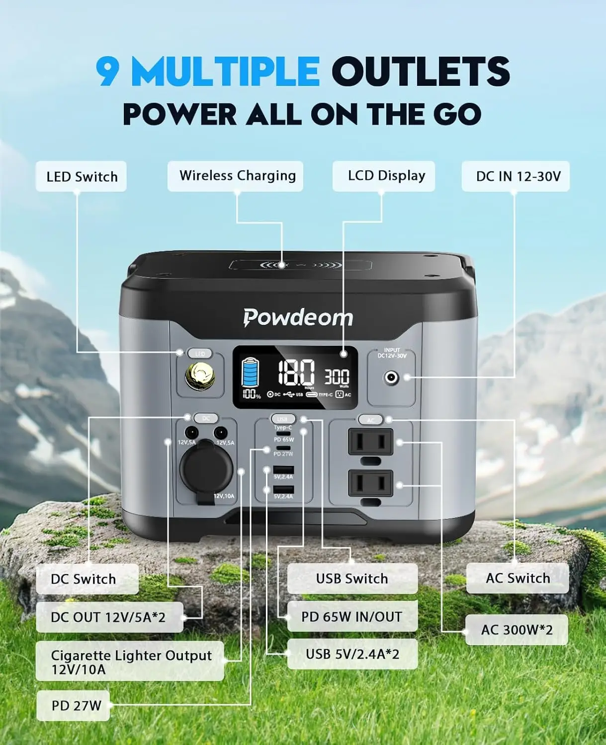 Big Clearance Sale 300W Portable Power Station, 296Wh Power Bank with AC Outlet, Solar Generator Laptop Charger, Backup Power Su
Big Clearance Sale 300W Portable Power Station, 296Wh Power Bank with AC Outlet, Solar Generator Laptop Charger, Backup Power Su