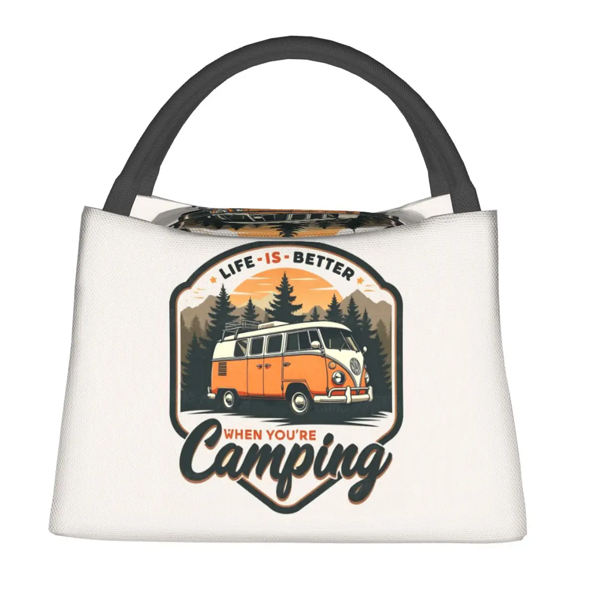 CamperVan Happy Camper Insulated Lunch Bag for Women Kids Leakproof Food Boxes Thermal Lunch Box Tote
CamperVan Happy Camper Insulated Lunch Bag for Women Kids Leakproof Food Boxes Thermal Lunch Box Tote