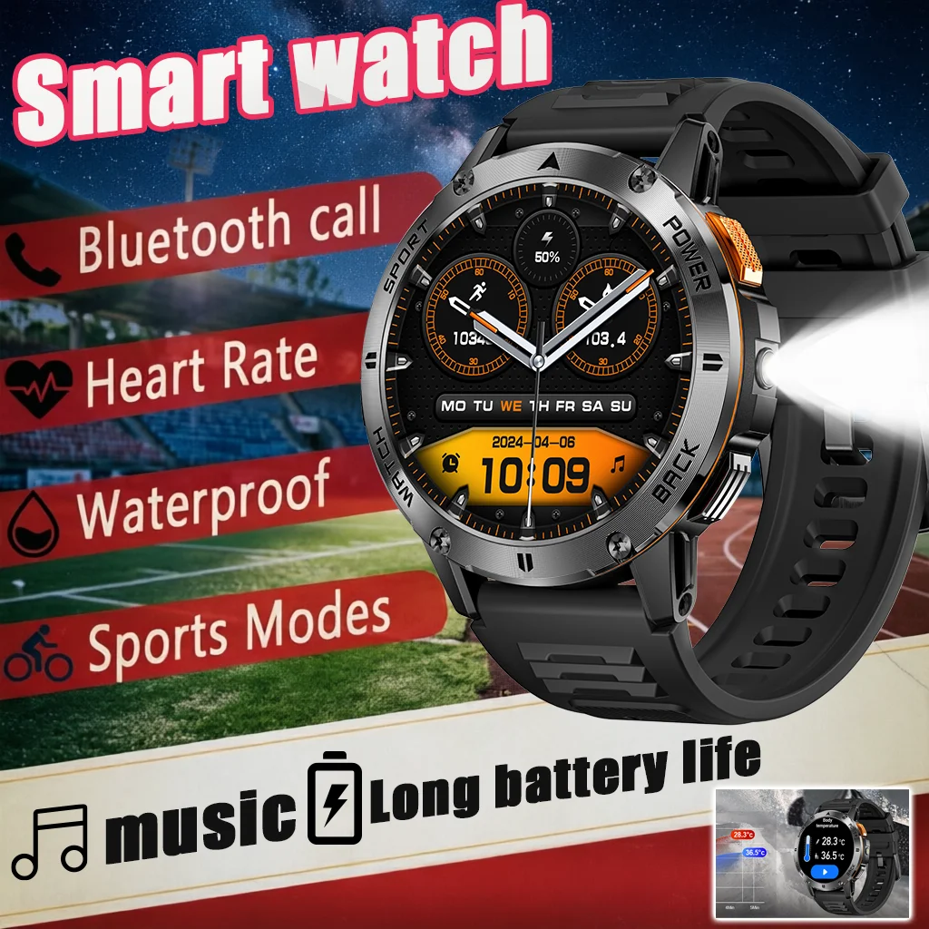 2026 NEW Smartwatch GPS LEDFlashlight Waterproof Wireless Call Sports Modes Health monitoring Compass HD screen Compass Fitness
2026 NEW Smartwatch GPS LEDFlashlight Waterproof Wireless Call Sports Modes Health monitoring Compass HD screen Compass Fitness