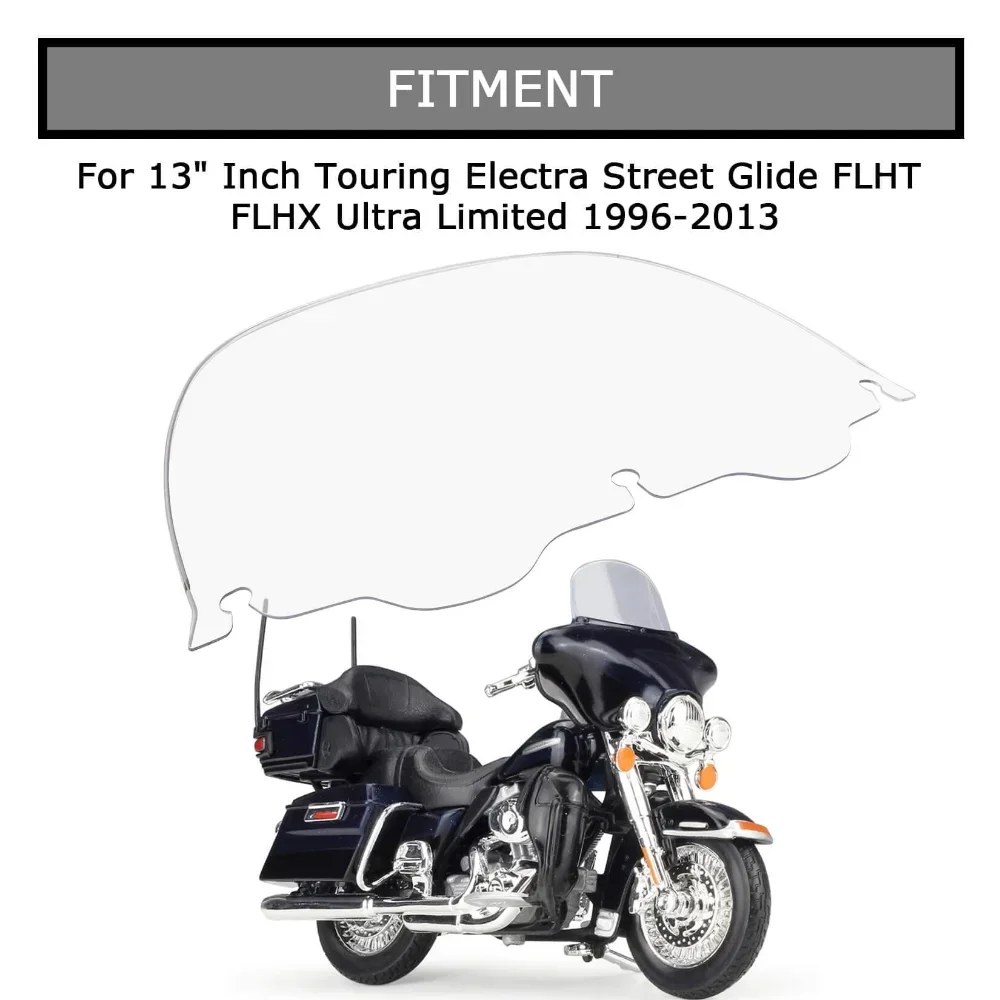 Motorcycle 13" Windshield Wave Windscreen Wind Splitter for Harley Touring Glide 1997-2013 Clear Motorcycle Deflector Part
Motorcycle 13" Windshield Wave Windscreen Wind Splitter for Harley Touring Glide 1997-2013 Clear Motorcycle Deflector Part