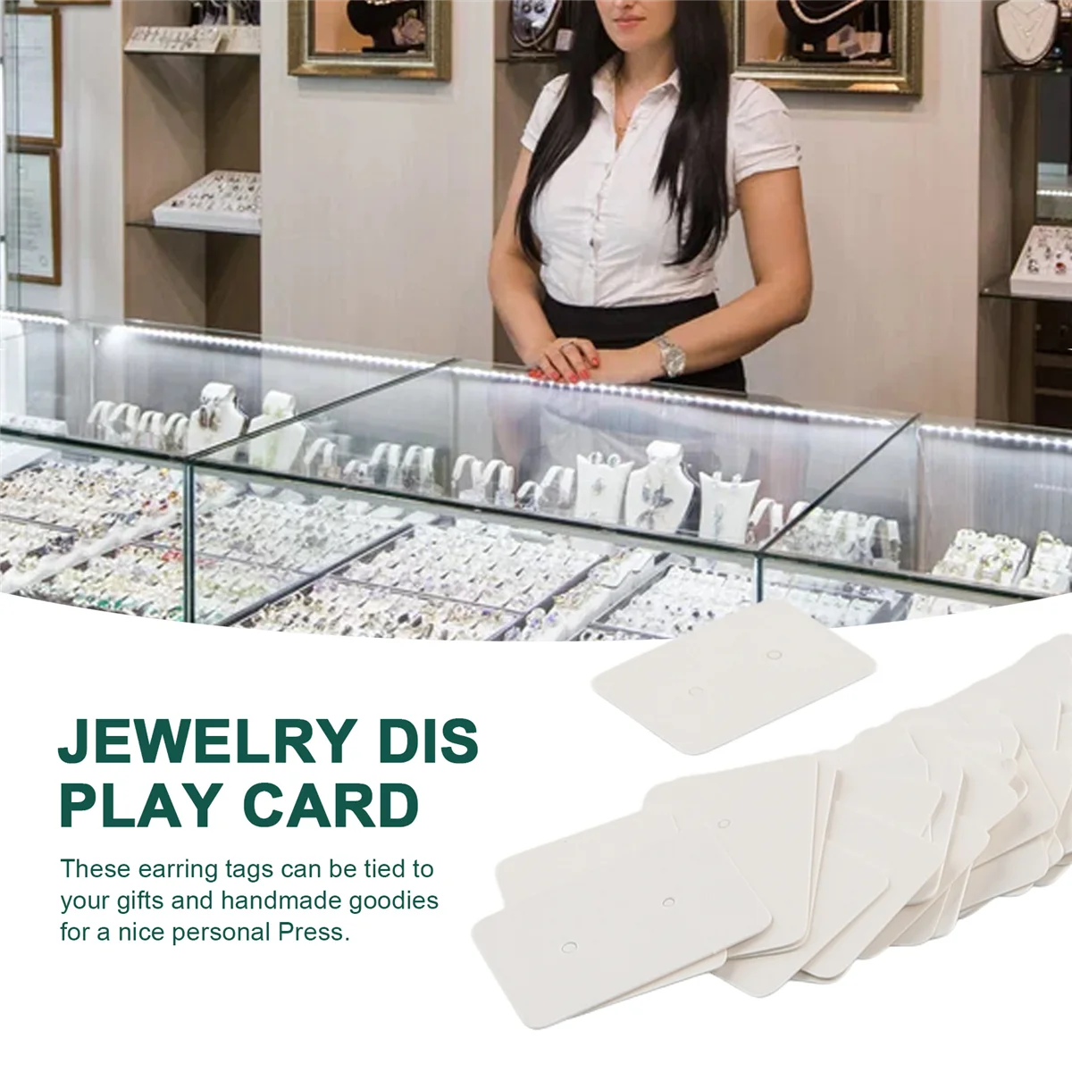 AAAL 50PCS Small Blank Kraft Paper Ear Studs Earring Display Cards Price Label Tag Jewelry Cards Holder 3.5 x 2.5cm (White)
AAAL 50PCS Small Blank Kraft Paper Ear Studs Earring Display Cards Price Label Tag Jewelry Cards Holder 3.5 x 2.5cm (White)