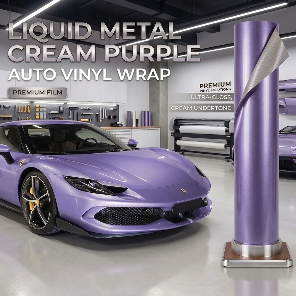 Premium Cream Purple Color Modify Cover Car Vinyl Wrap Film Bubble Free Air Release DIY Wrapping Film for Vehicle Accessories
Premium Cream Purple Color Modify Cover Car Vinyl Wrap Film Bubble Free Air Release DIY Wrapping Film for Vehicle Accessories